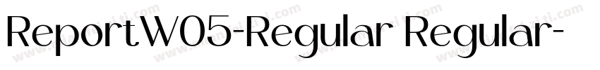 ReportW05-Regular Regular字体转换